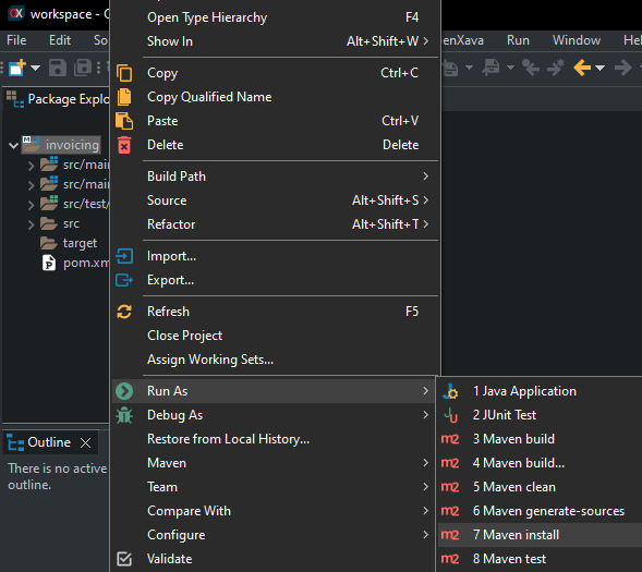 Run As Maven install